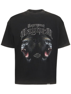 Represent Mayhem Printed Cotton T-Shirt 'Black'