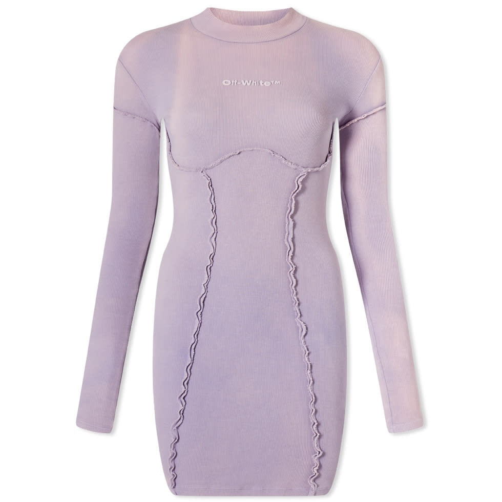 Off-White Organic Laundry Rib Dress 'Lilac'