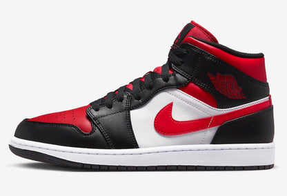 Jordan 1 Mid Black Fire Red