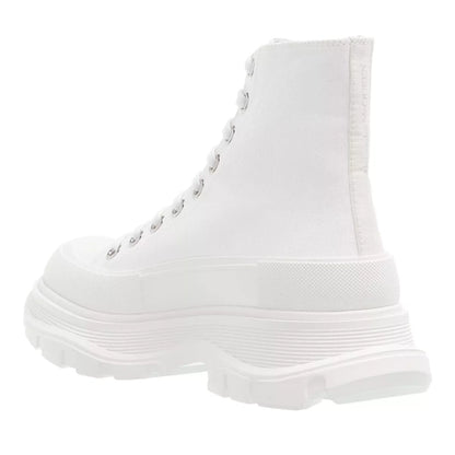 Alexander Mcqueen Tread High-top Sneakers White