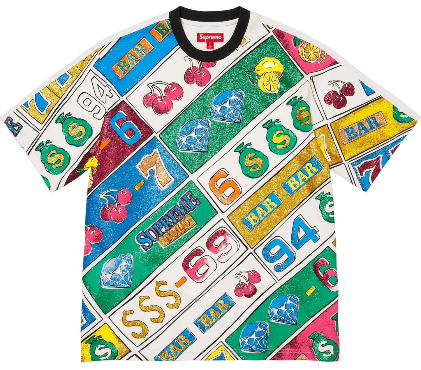 Slot Machine Short Sleeve Top ‘White’