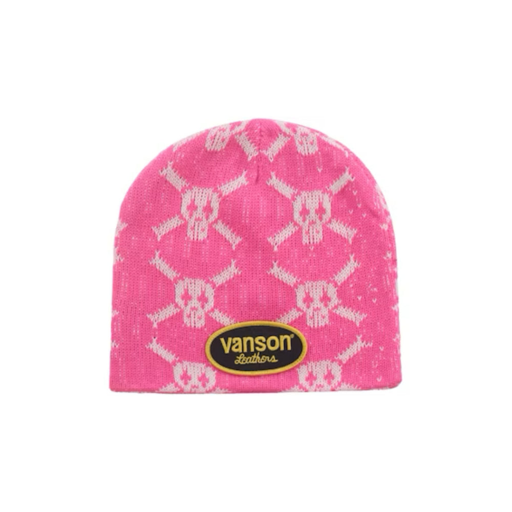 Supreme x Vanson Leathers Skull Beanie ‘Pink’