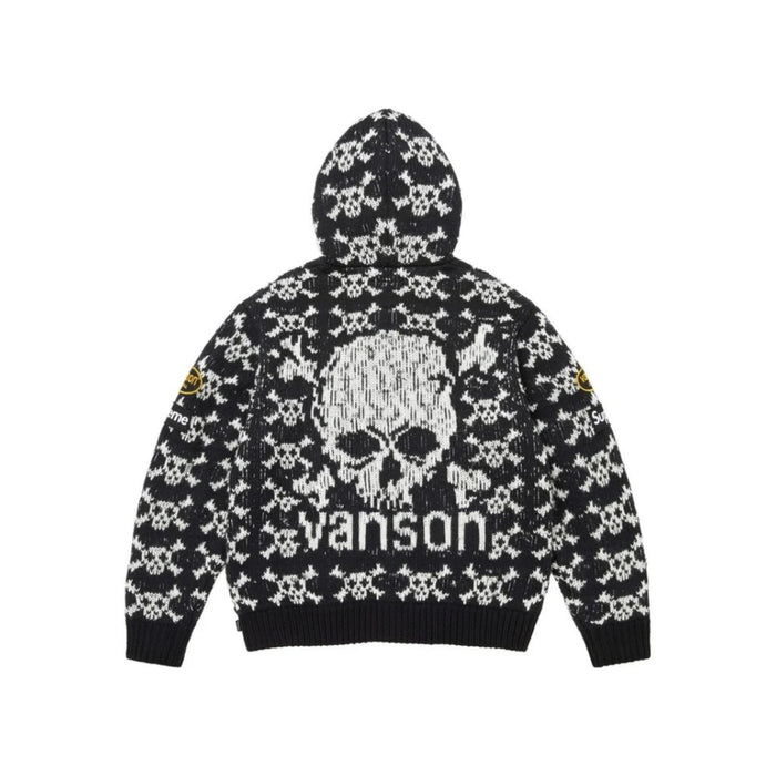 Supreme x Vanson Leathers Skull Hooded Sweater ‘Black’