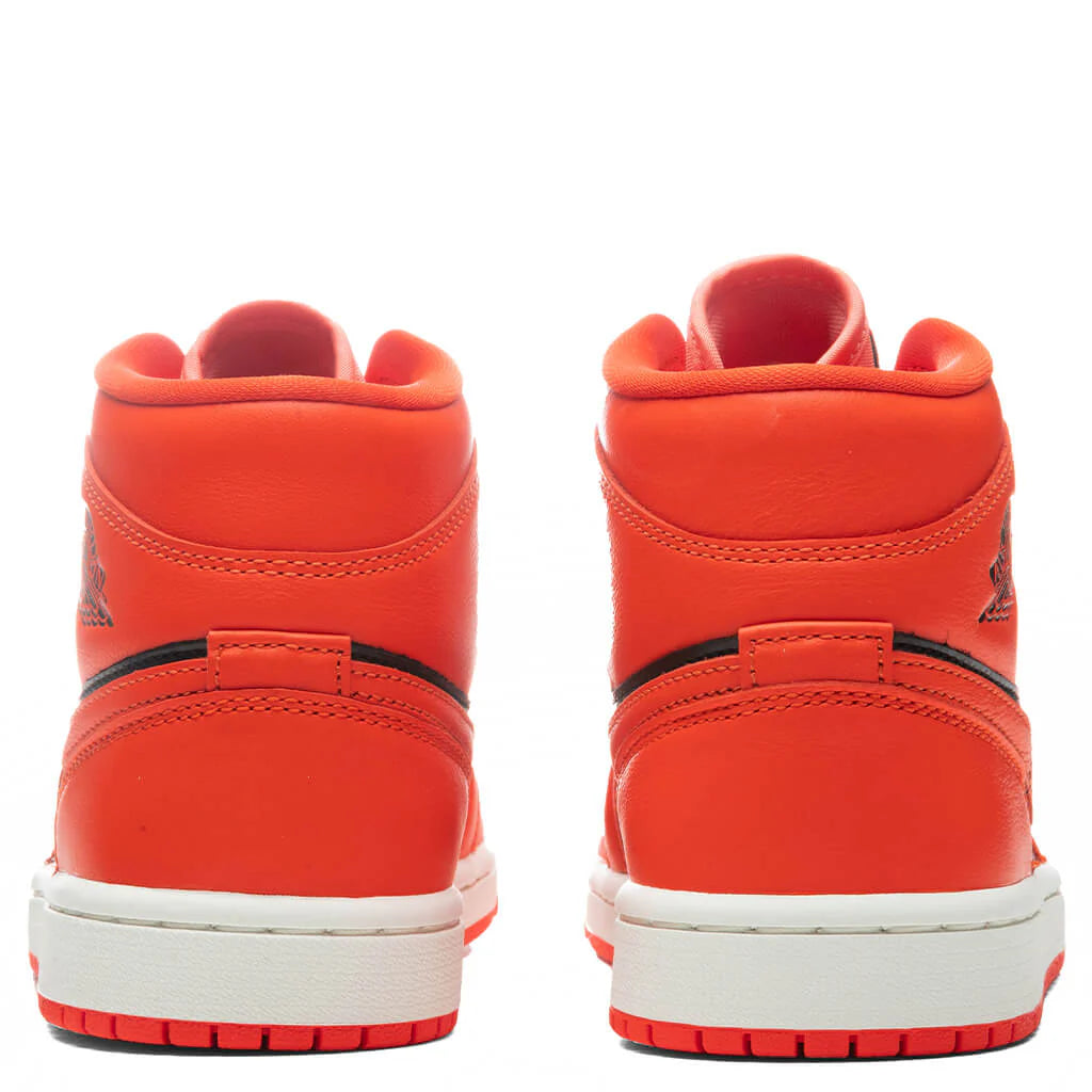 Jordan 1 Mid Rush Orange Crimson Bliss