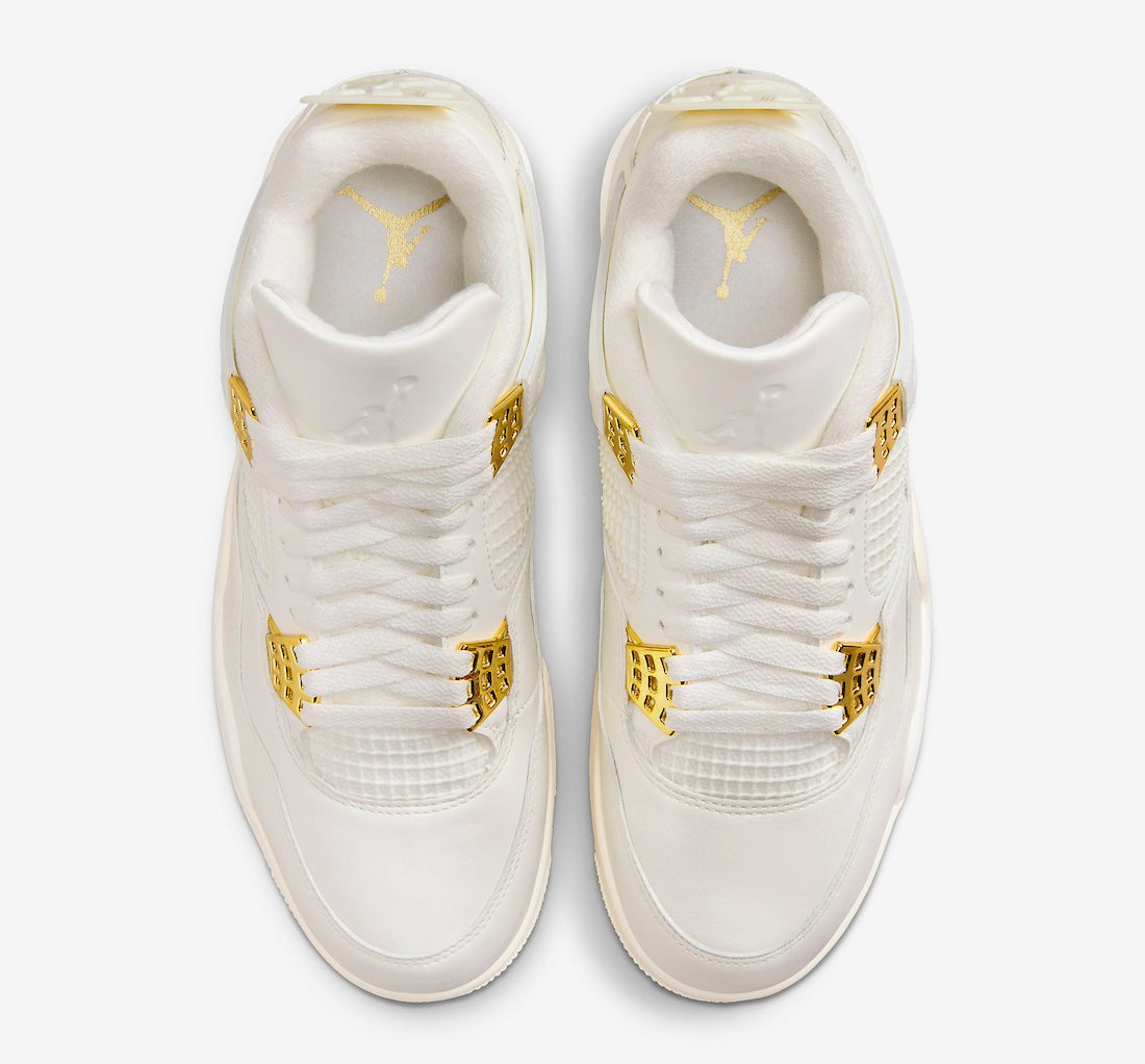 Jordans 4 Retro Metallic Gold ( Women's)