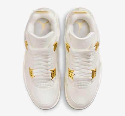 Jordans 4 Retro Metallic Gold ( Women's)