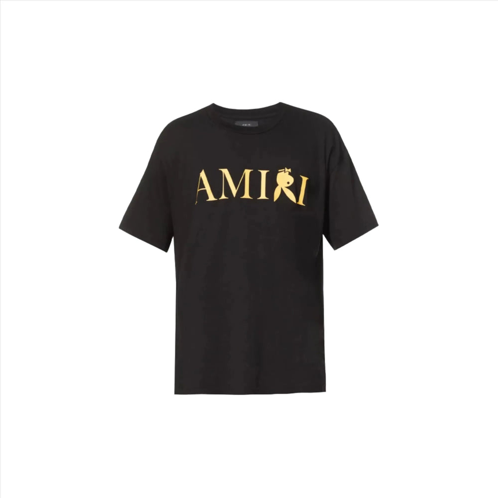 Amiri x Playboy Logo-Print Coton-Jersey Black T-Shirt
