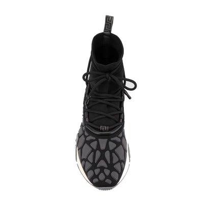 Versace Squalo Drawstring Sneakers in Black