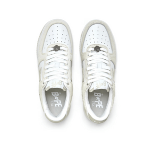 BAPE A Bathing Ape Bape Sta 'Beige' Calf Hair Sneakers