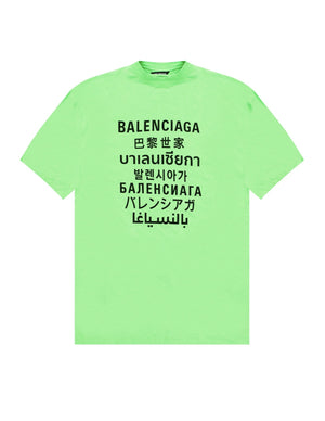 Balenciaga Languages Medium Fit Cotton T-Shirt