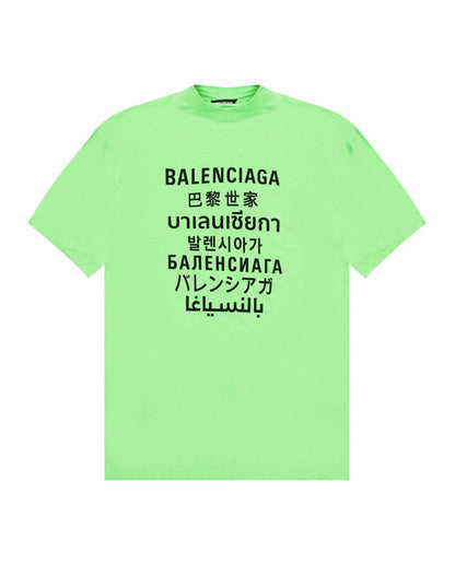 Balenciaga Languages Medium Fit Cotton T-Shirt