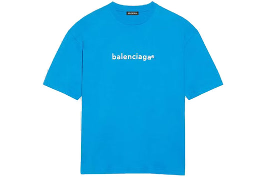 Balenciaga New Copyright Medium Fit T-Shirt In Blue