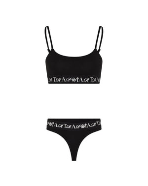 Trapstar Women's Script Bralet ‘Black’