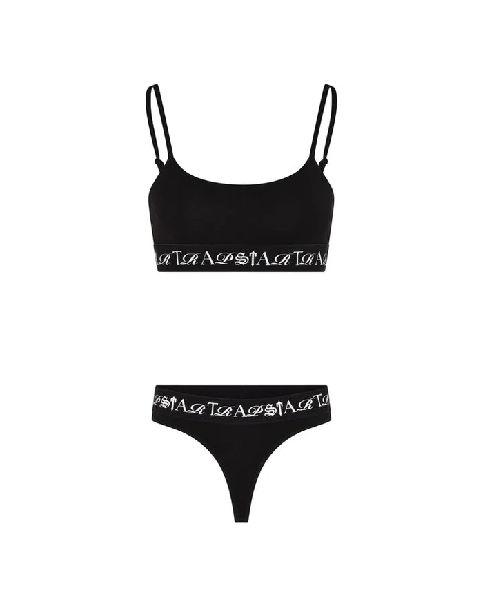 Trapstar Women's Script Bralet ‘Black’
