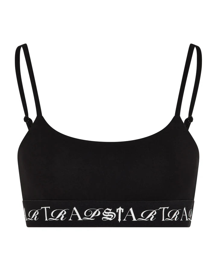 Trapstar WOMEN'S SCRIPT BRA - BLACK/WHITE