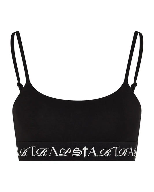 Trapstar WOMEN'S SCRIPT BRA - BLACK/WHITE