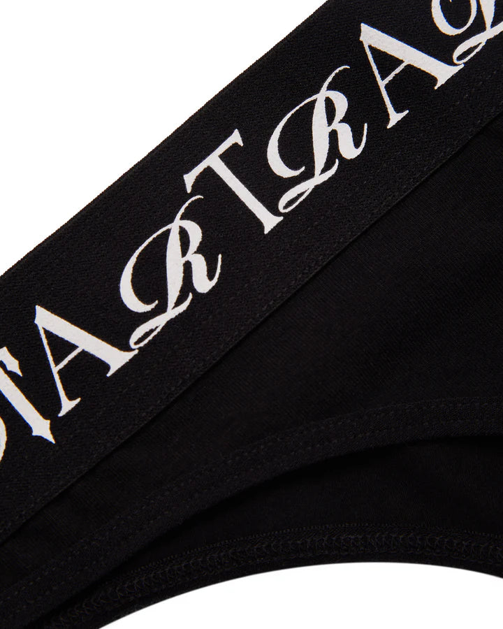 Trapstar WOMEN'S SCRIPT THONG - BLACK/WHITE