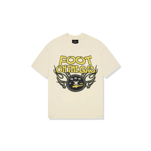 Broken Planet Foot On The Gas Tee ‘Beige’