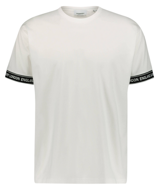 Burberry	Teslow Taped T-shirt In White