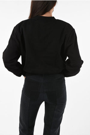Off-White Shearling Embroidered Crewneck Sweatshirt 'Black'