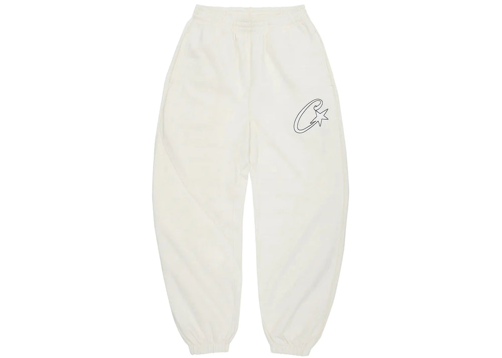 Corteiz Satin C Star Appliqué Bottoms ‘Off White’