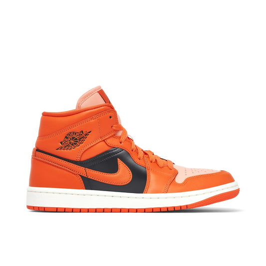 Air Jordan 1 Mid Rush Orange Crimson Bliss