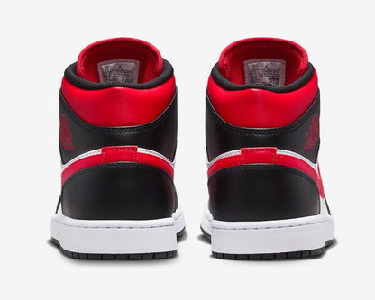 Jordan 1 Mid Black Fire Red