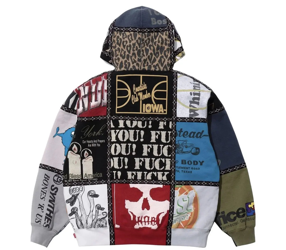 Supreme Number (N)ine Patchwork Zip Up Hoodie