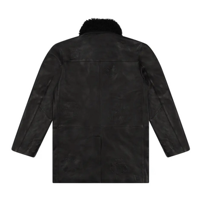 Denim Tears Oakland Wreath Winter Leather Coat