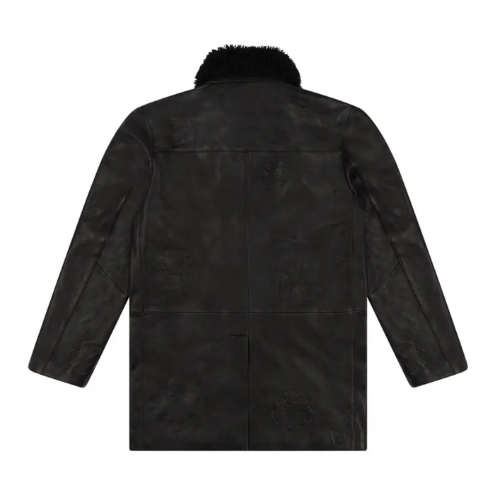 Denim Tears Oakland Wreath Winter Leather Coat