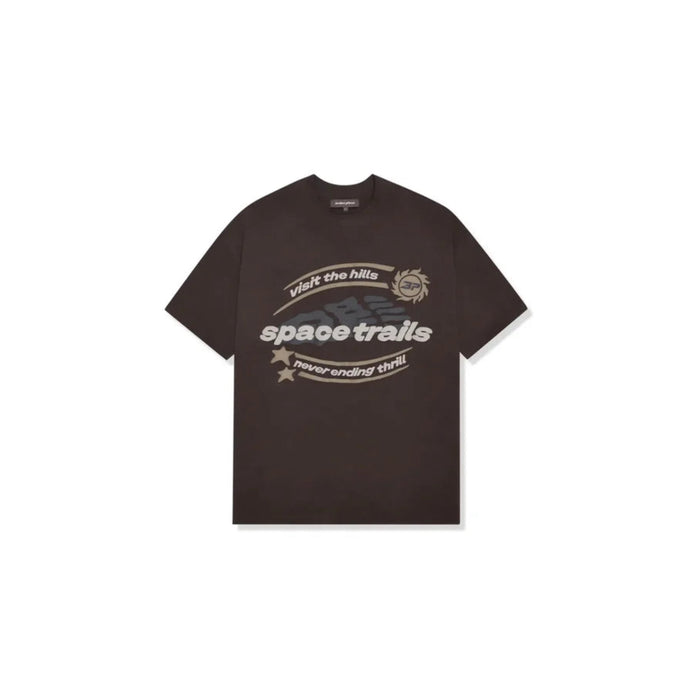 Broken Planet Space Trails T-Shirt ‘Mocha Brown’