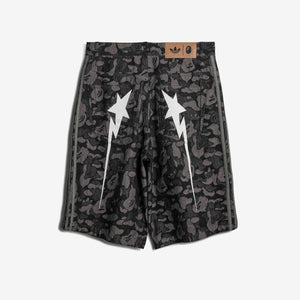 BAPE x Adidas Camo Jacquard Shark Denim Jorts ‘Black’
