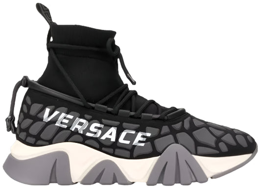 Versace Squalo Drawstring Sneakers in Black