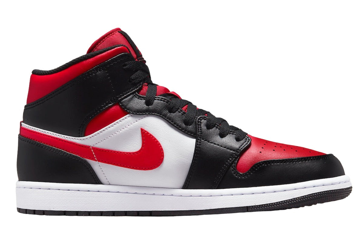 Jordan 1 Mid Black Fire Red