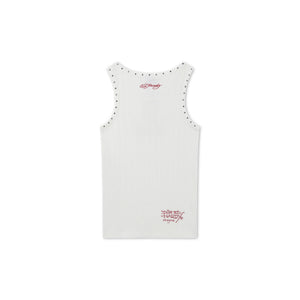 Ed Hardy Washed Rib Vest ‘White’