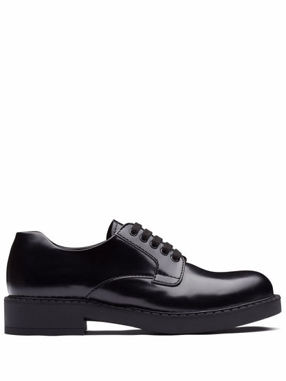 Prada Brushed Lace-up Derby Shoes