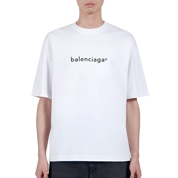 BALENCIAGA NEW COPYRIGHT MEDIUM FIT T-SHIRT IN WHITE