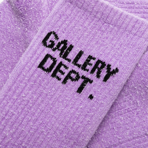 Gallery Dept. Clean Logo Intarsia Knit Purple Socks