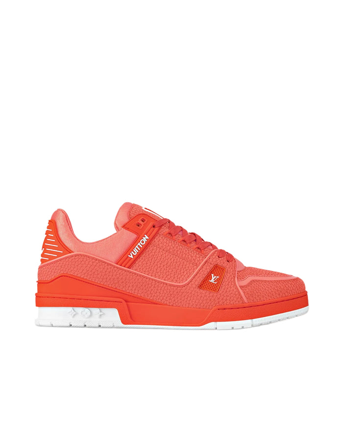 Louis Vuitton LV Trainer Grained Calf Leather 'Pastel Orange' Low Top Sneakers