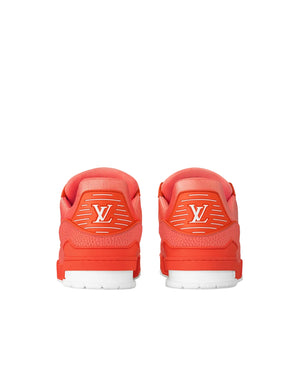 Louis Vuitton LV Trainer Grained Calf Leather 'Pastel Orange' Low Top Sneakers