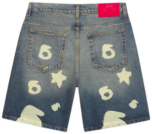 Sp5der Beluga Denim Short Indigo
