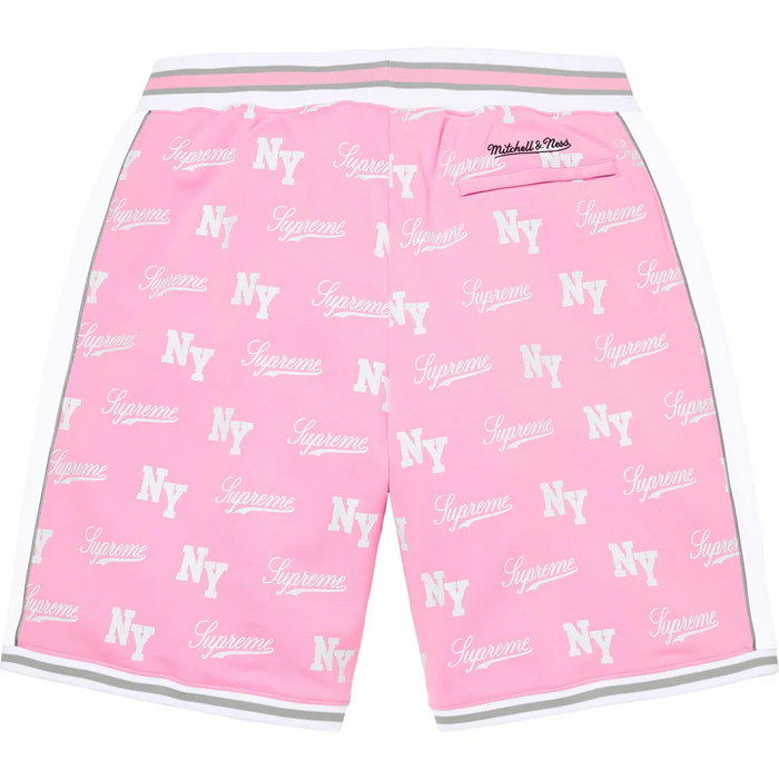 Supreme x Mitchell & Ness Monogram Basketball Shorts ‘Pink’