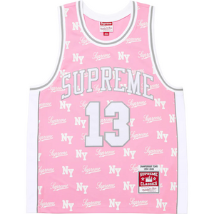 Supreme x Mitchell & Ness Monogram Basketball Jersey ‘Pink’