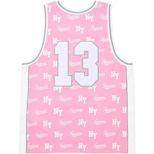 Supreme x Mitchell & Ness Monogram Basketball Jersey ‘Pink’