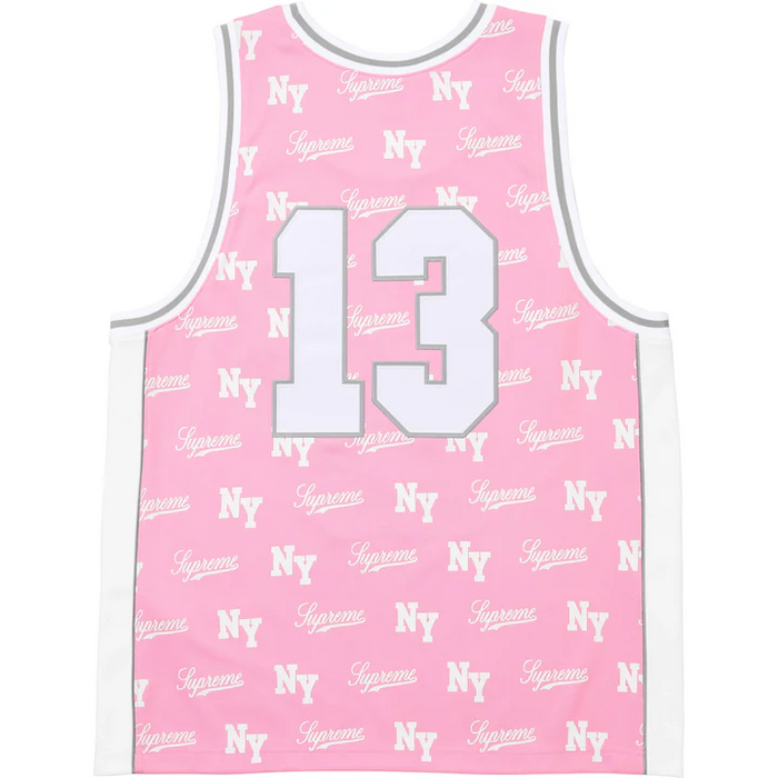 Supreme x Mitchell & Ness Monogram Basketball Jersey ‘Pink’