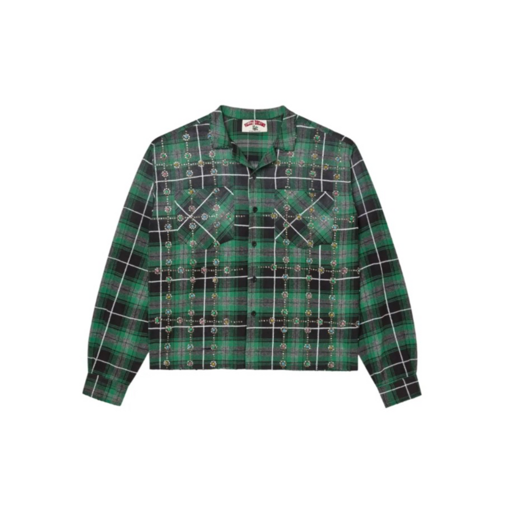 Valley Dreams Grinch Gem Checkered Shirt ‘Green’