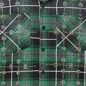 Valley Dreams Grinch Gem Checkered Shirt ‘Green’