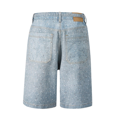 HESNTLS Classic Jorts -  Studded Blue