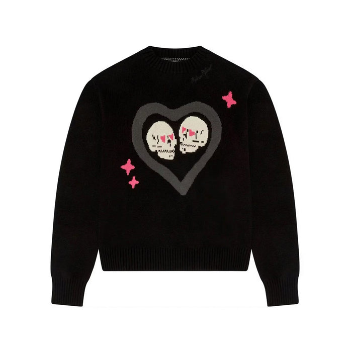 Broken Planet Hearts Are Made To Be Broken 'Midnight Black' Knit Sweatshirt
