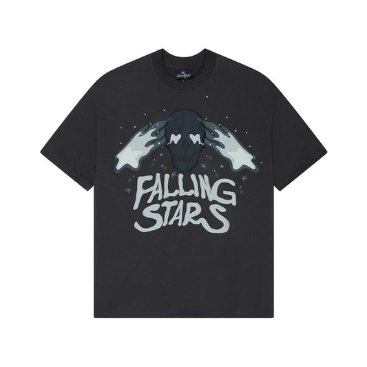 Broken Planet Falling Stars T-Shirt 'Soot Black'
